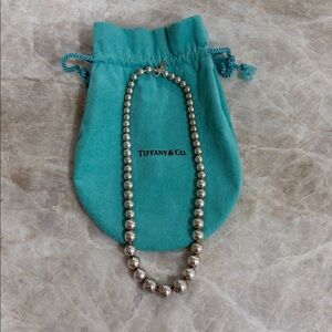 Tiffany & Co Sterling Silver HardWear Graduated Bead Necklace, Mint Condition